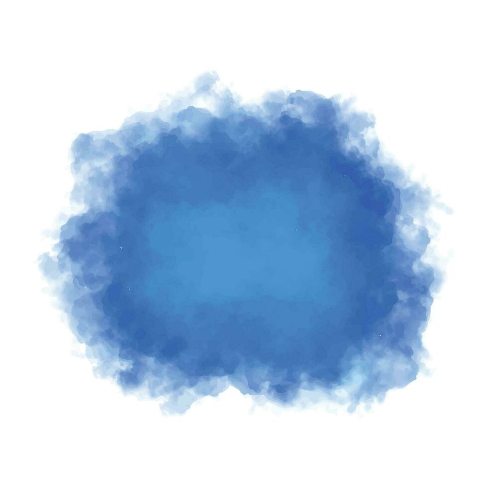 Fondo de acuarela abstracta splash azul vector