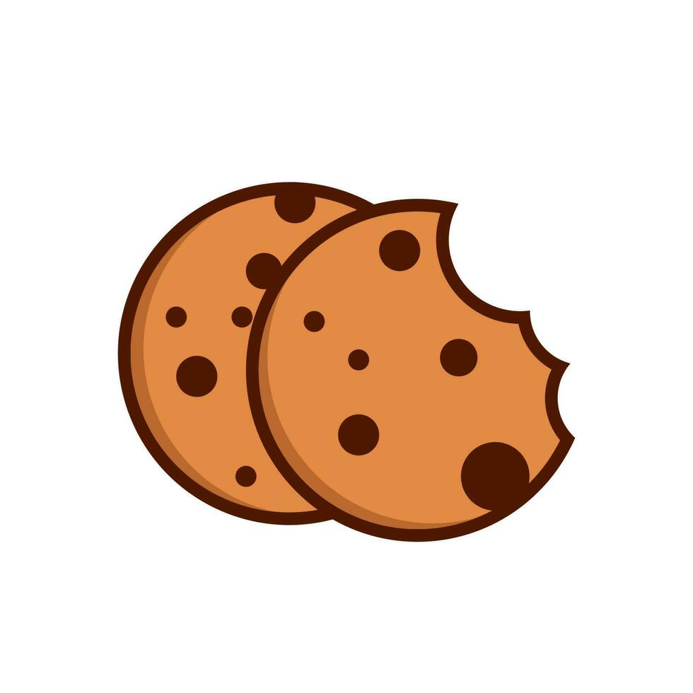 Cookie icon in flat style. cookie vector illustration on white isolated background.