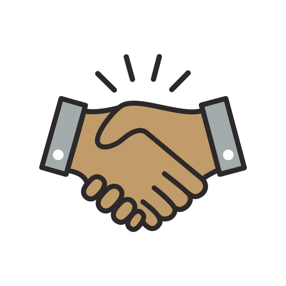 handshake icon vector design illustration