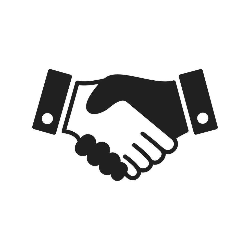 handshake icon vector design illustration