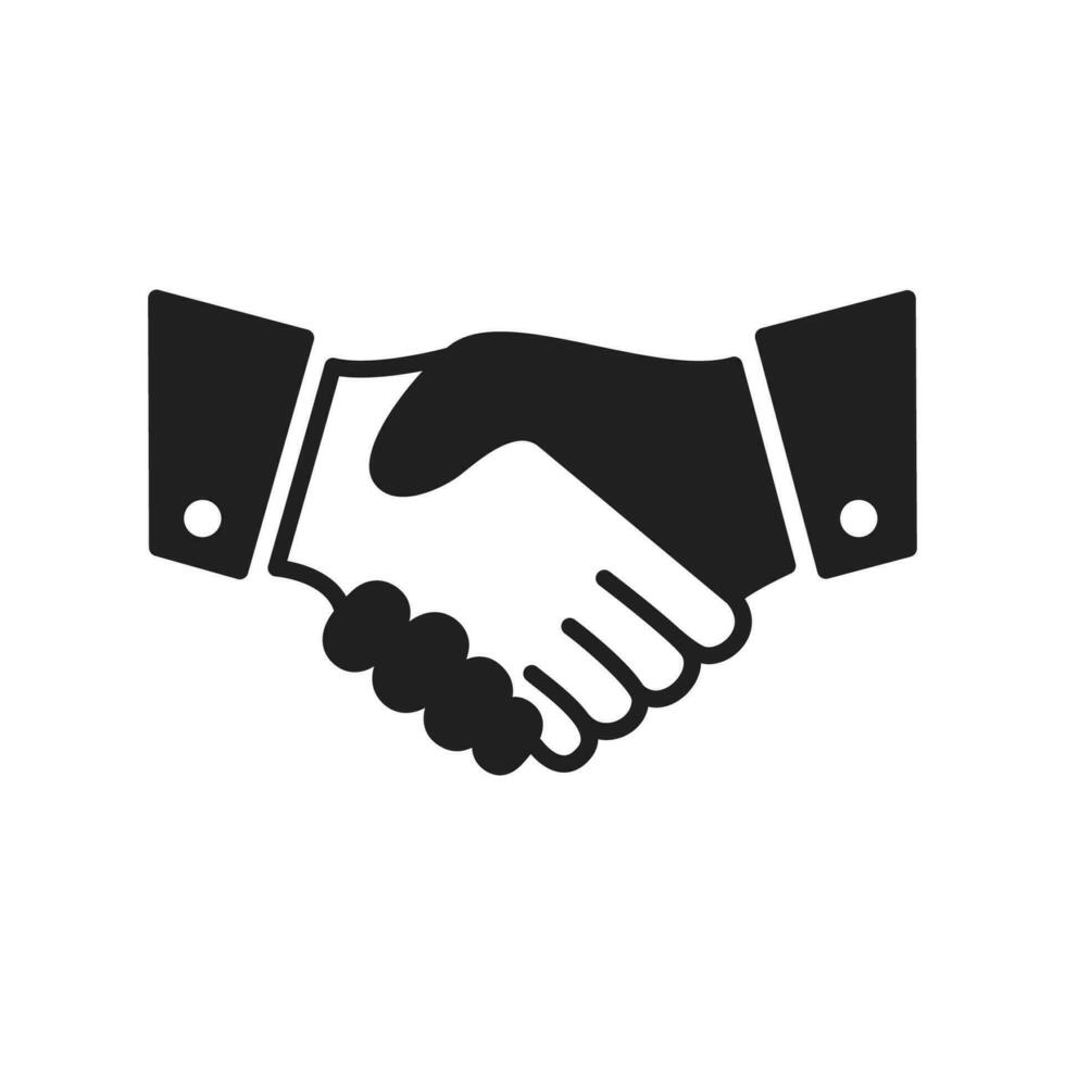 handshake icon vector design illustration