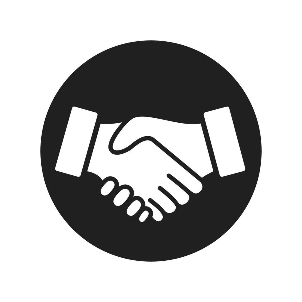 handshake icon vector design illustration