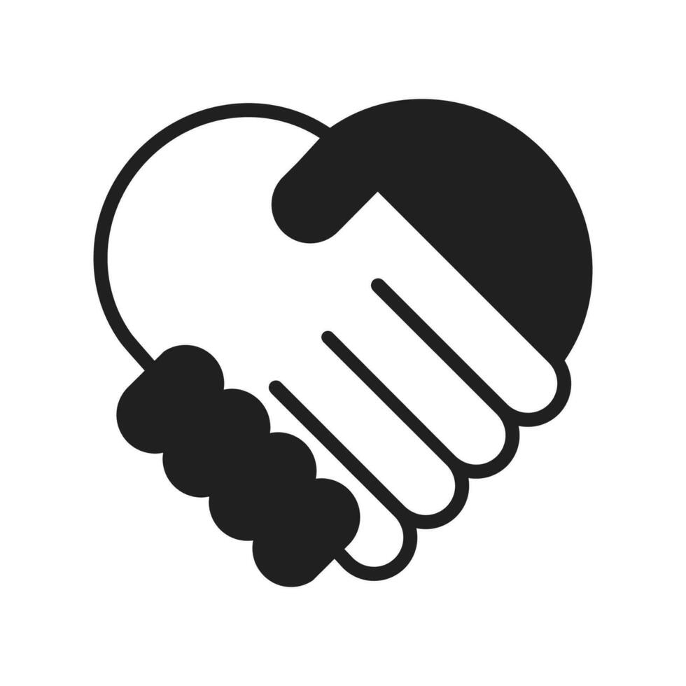 handshake icon vector design illustration
