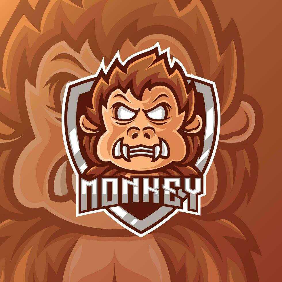 Monkey logo Esport Vector Design