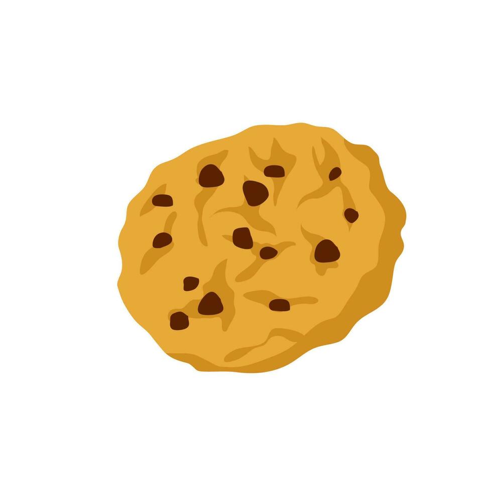 Cookie icon in flat style. cookie vector illustration on white isolated background.