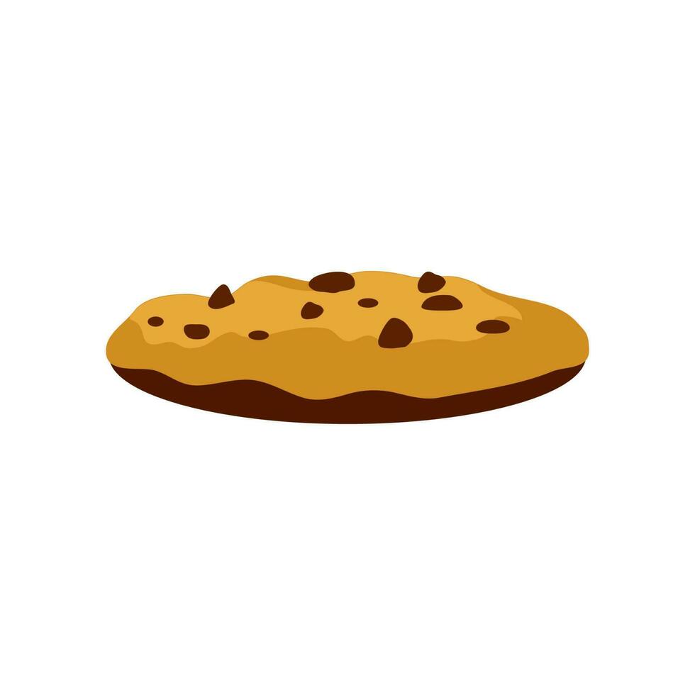 Cookie icon in flat style. cookie vector illustration on white isolated background.