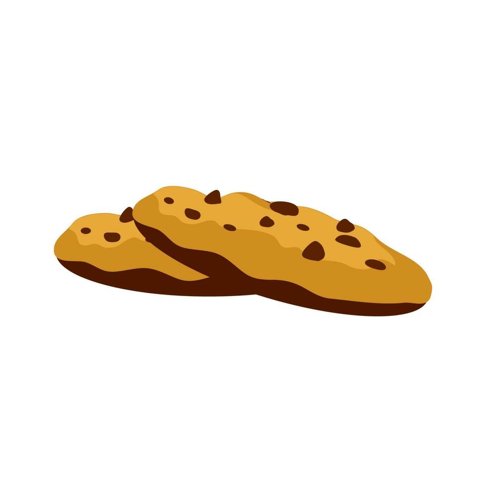 Cookie icon in flat style. cookie vector illustration on white isolated background.