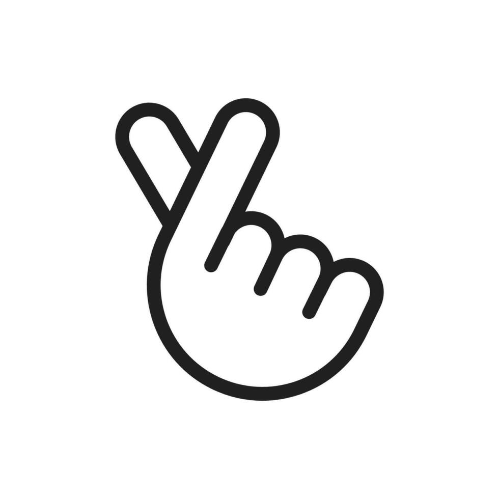 Finger heart icon in flat style. Finger heart vector illustration on white isolated background. Love sign