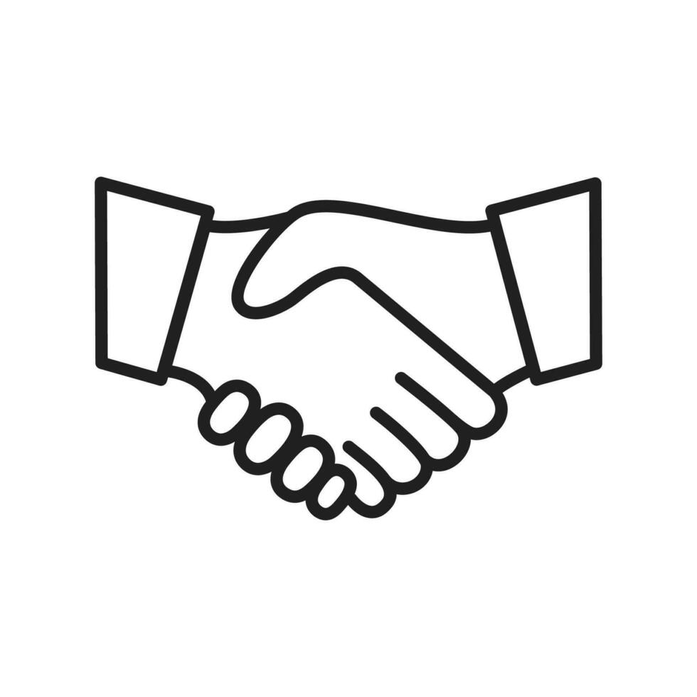 handshake icon vector design illustration