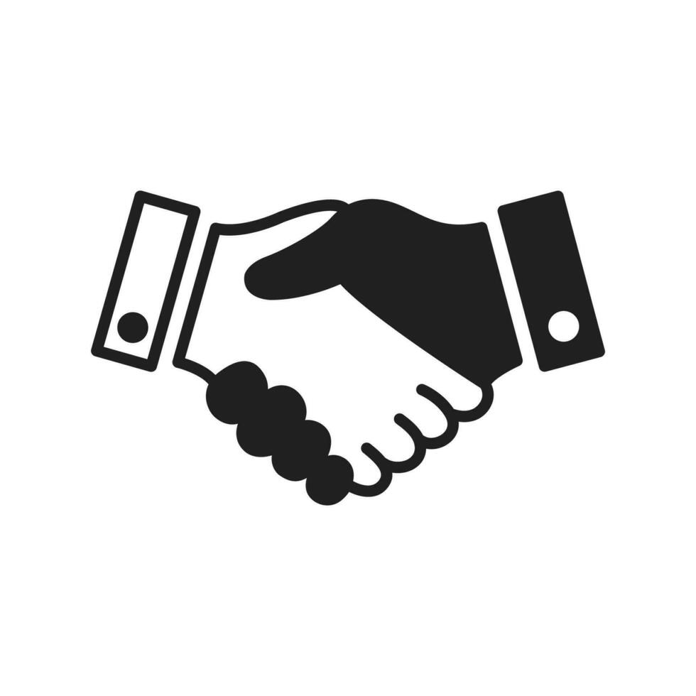 handshake icon vector design illustration