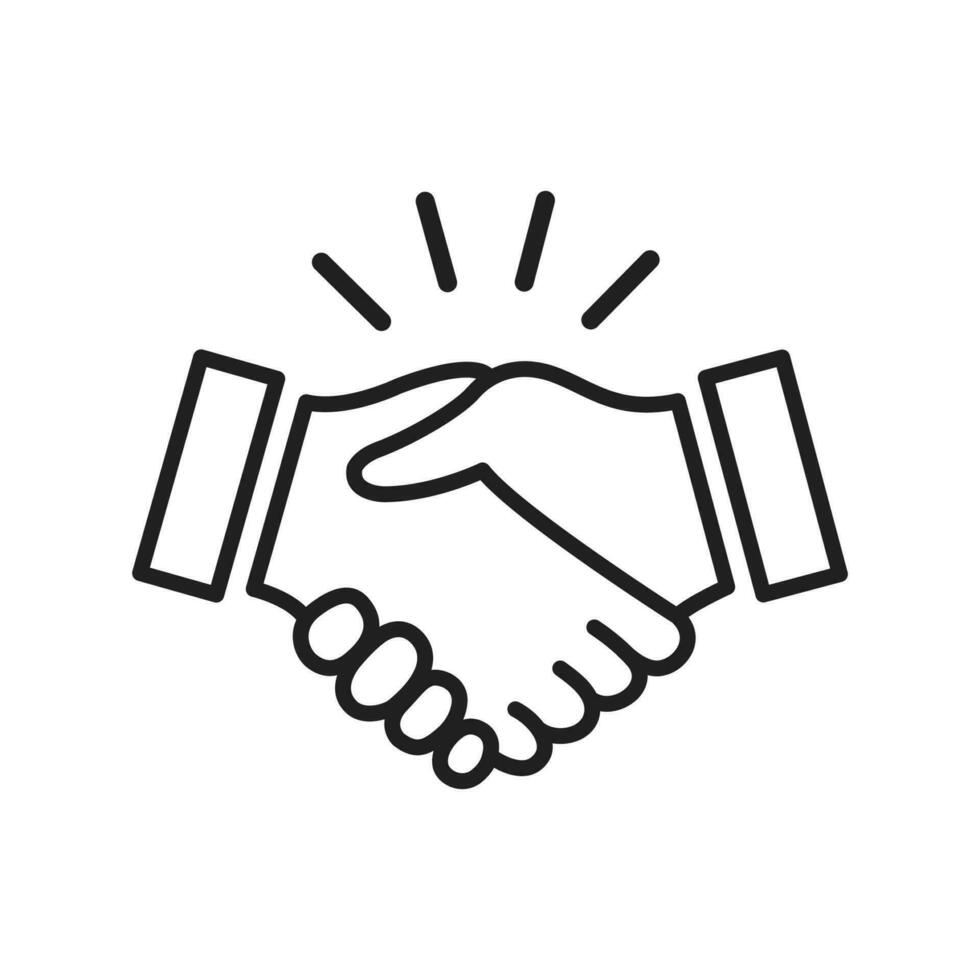 handshake icon vector design illustration