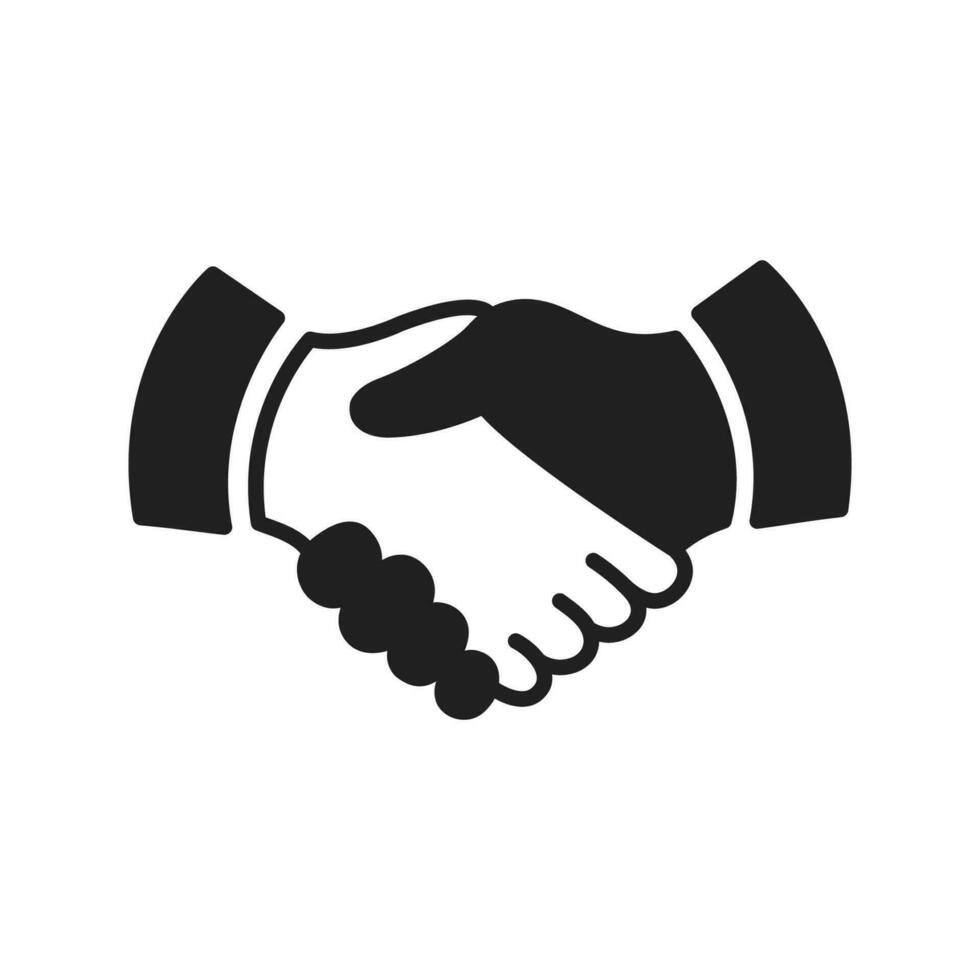 handshake icon vector design illustration