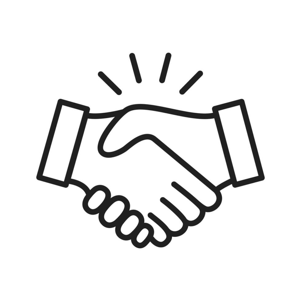 handshake icon vector design illustration