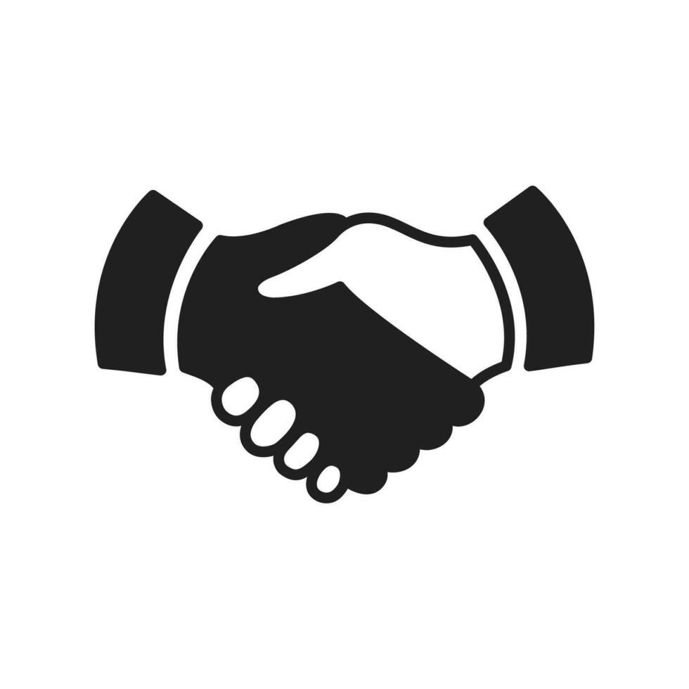 handshake icon vector design illustration