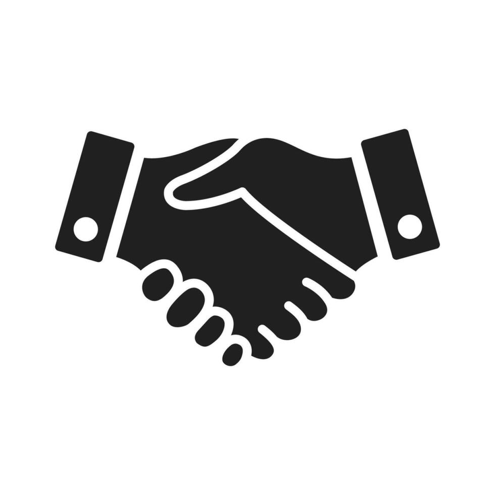 handshake icon vector design illustration