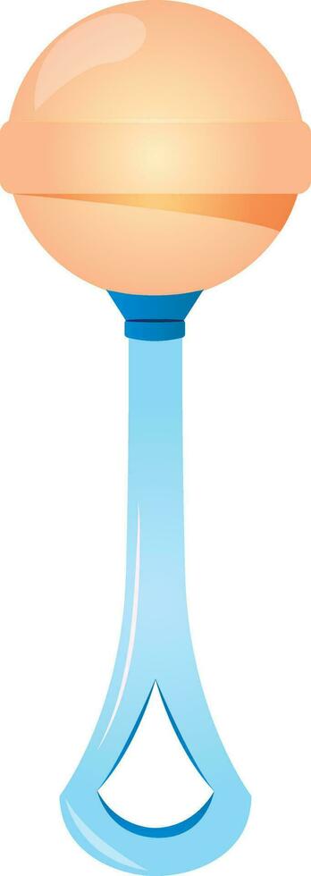 Baby shower blue rattle it's a boy. Gender reveal vector illustrations for invitations, greeting cards, posters