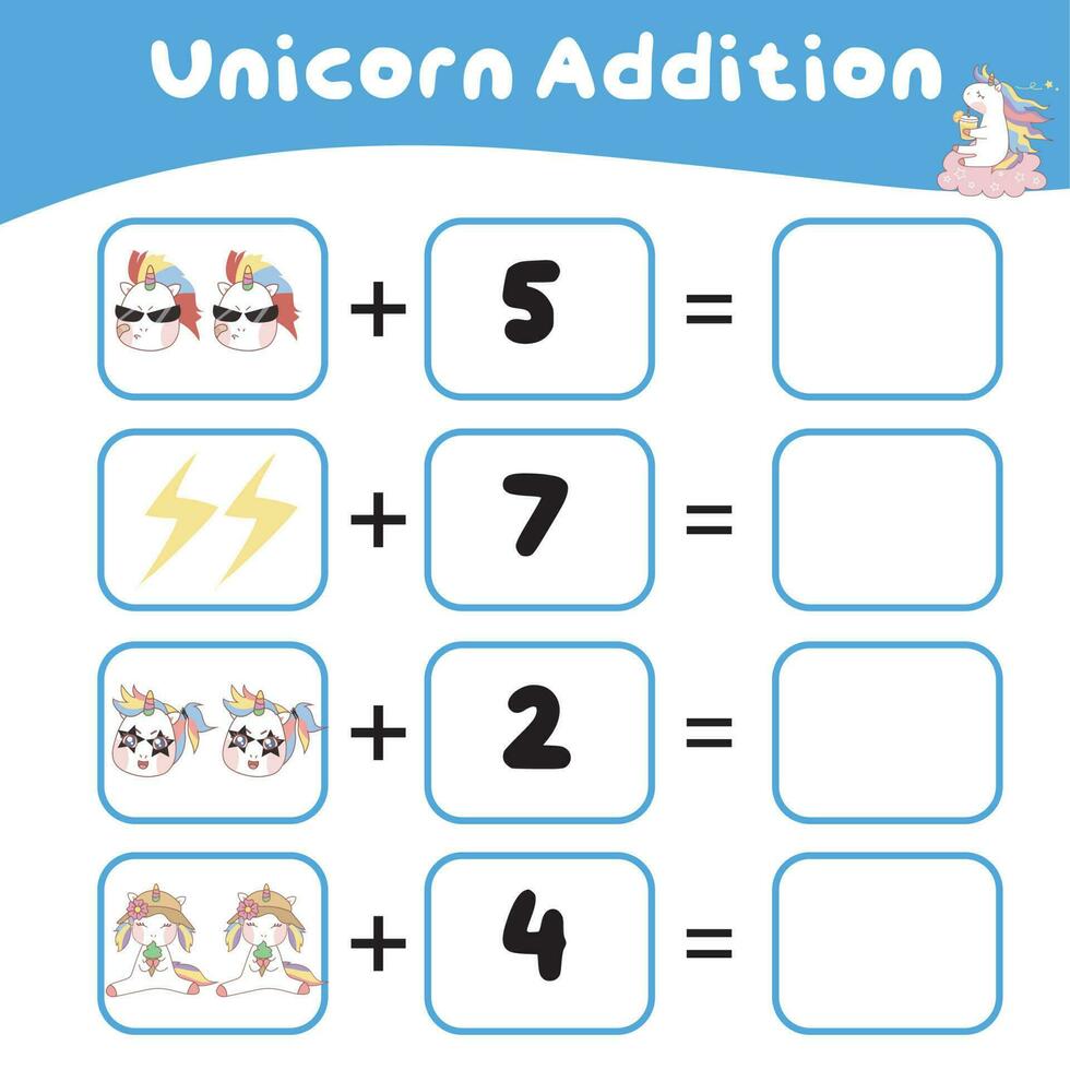 Mathematic counting worksheet. Math activity, count and write the missing numbers. Educational printable math worksheet for children. Vector File.