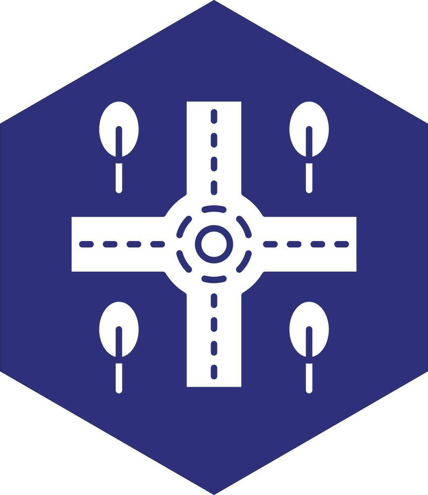 Crossroad Vector Icon design