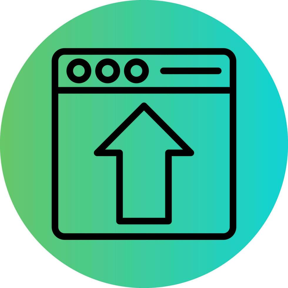 Webpage Upload Vector Icon Design