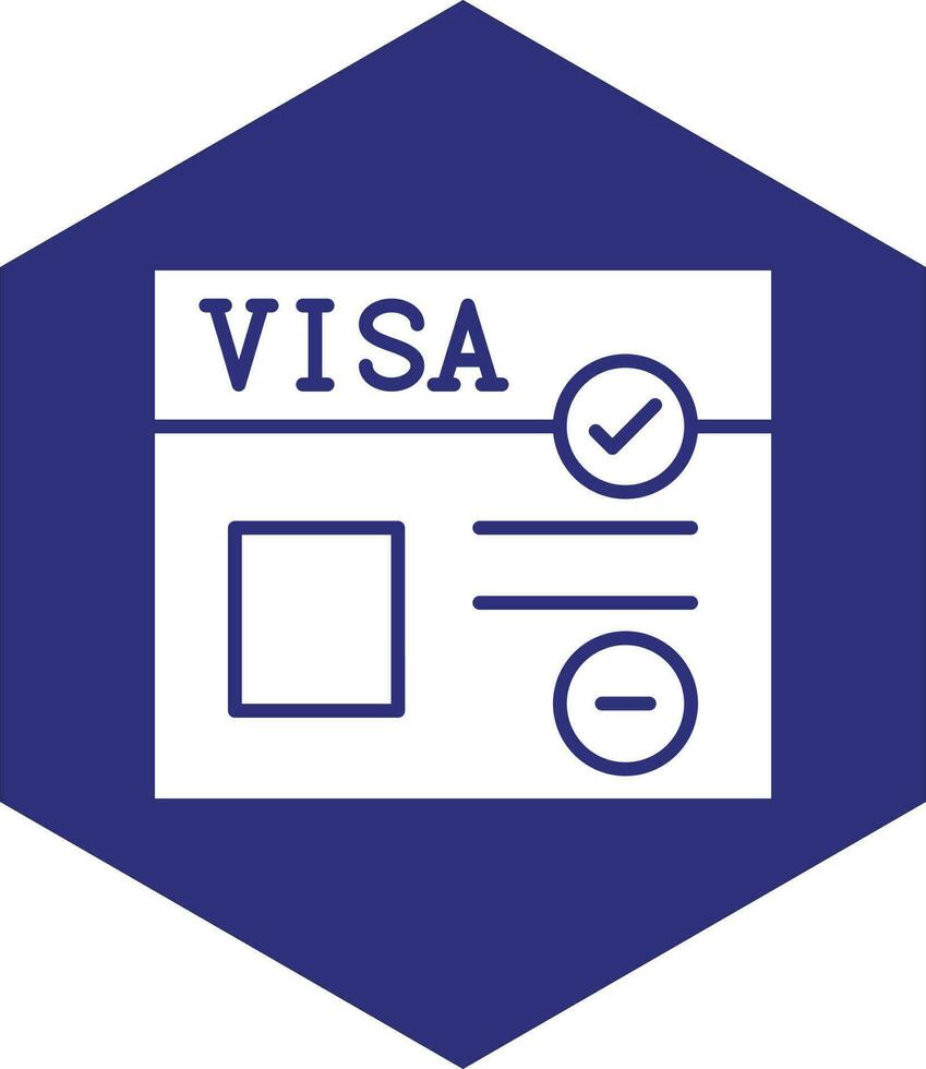 diseño de icono de vector de visa