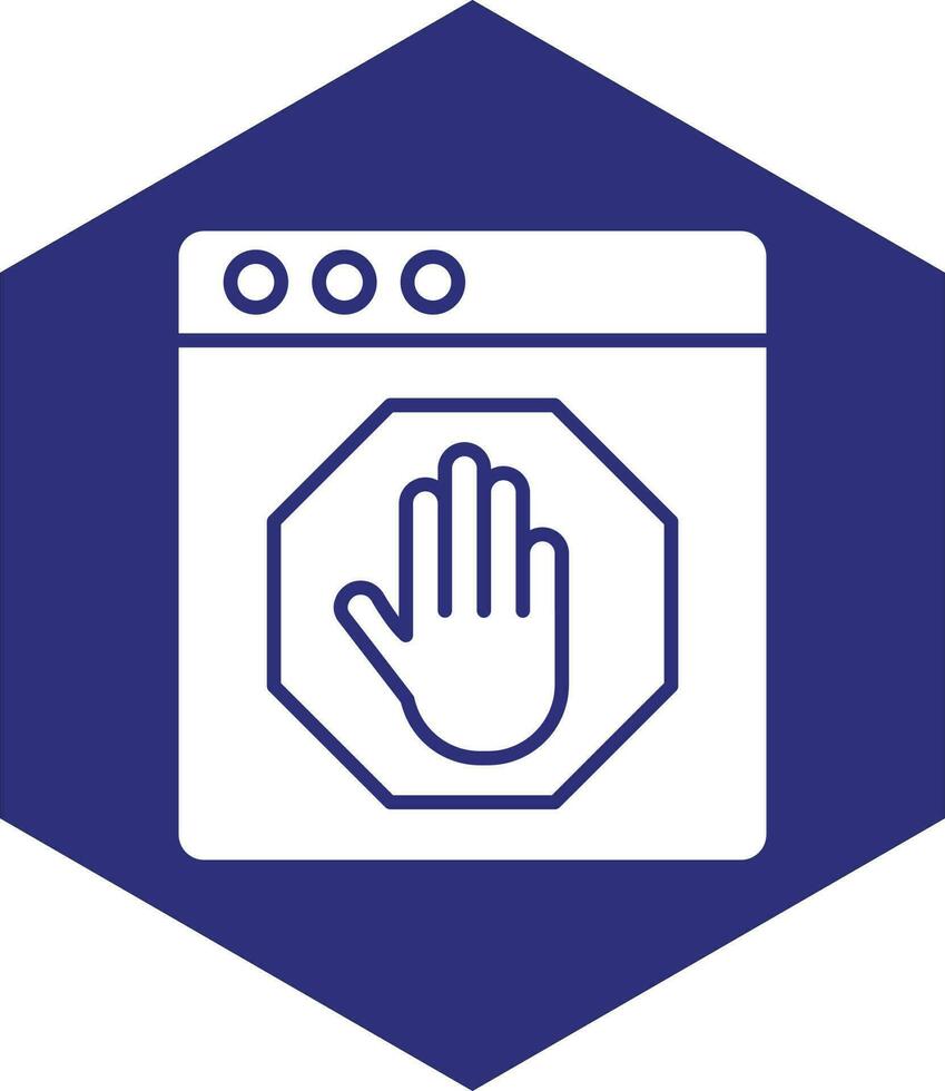 AD Blocker Vector Icon design