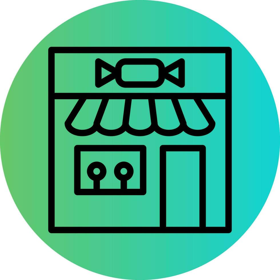 diseño de icono de vector de tienda de dulces