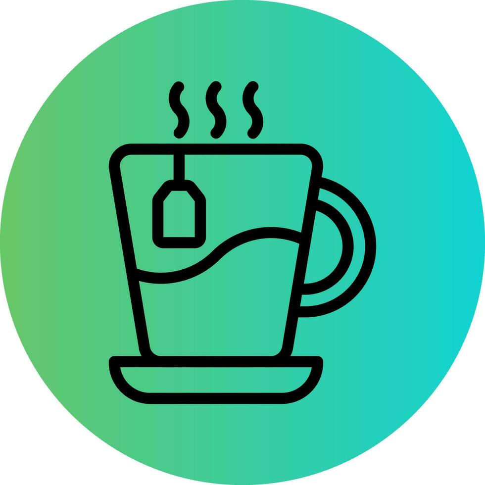 Tea Cup Vector Icon Design