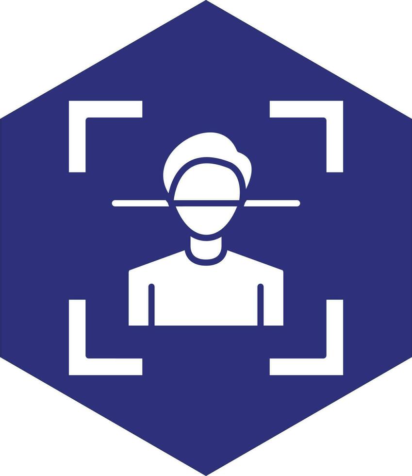 Facial Recognition Vector Icon design