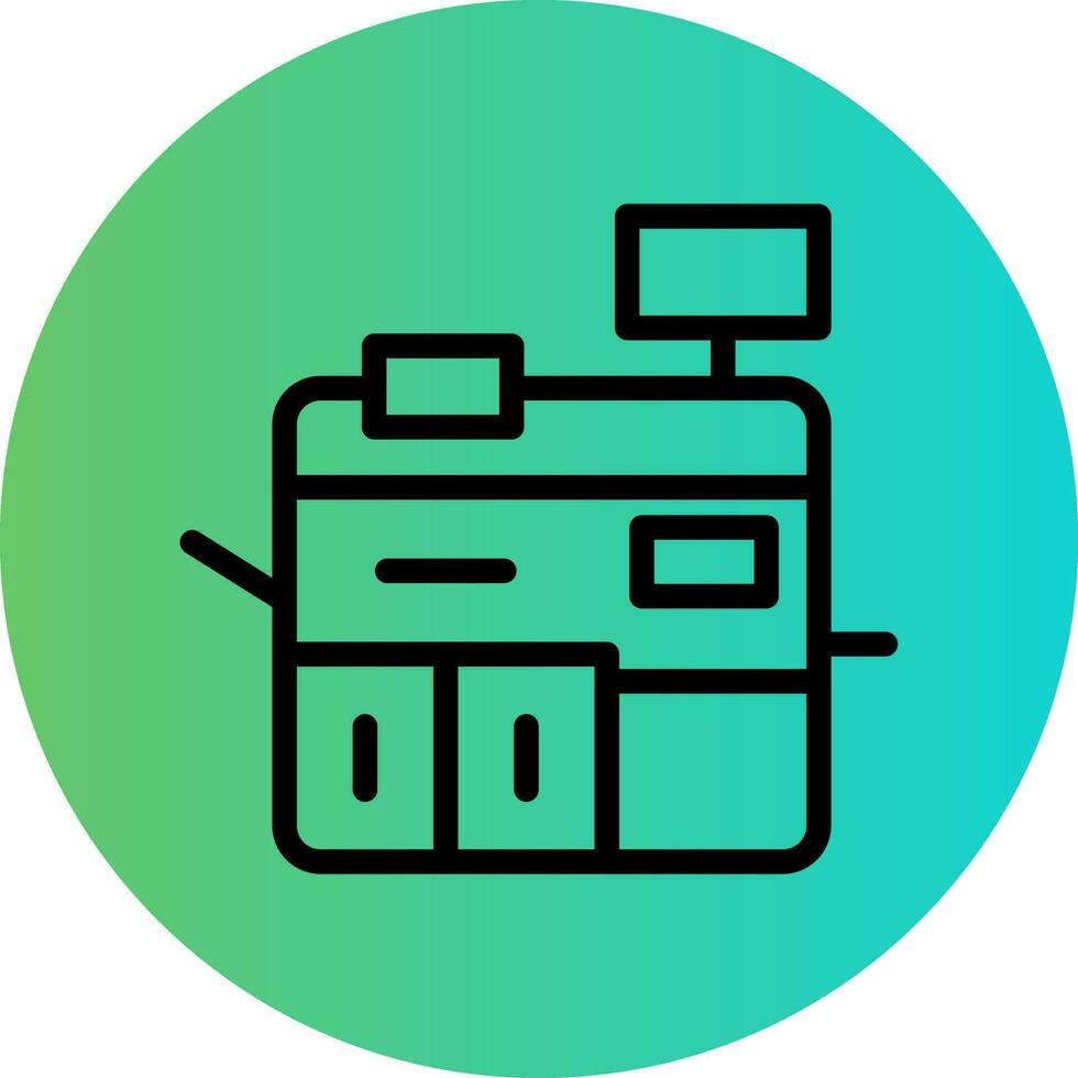 Printing Machine Vector Icon Design