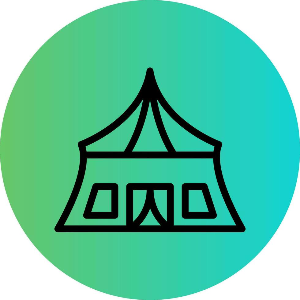 Army Tent Vector Icon Design