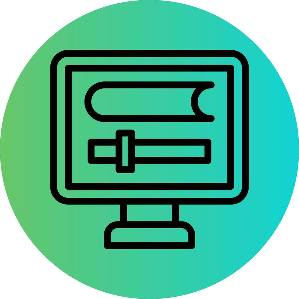 Online Lecture Vector Icon Design