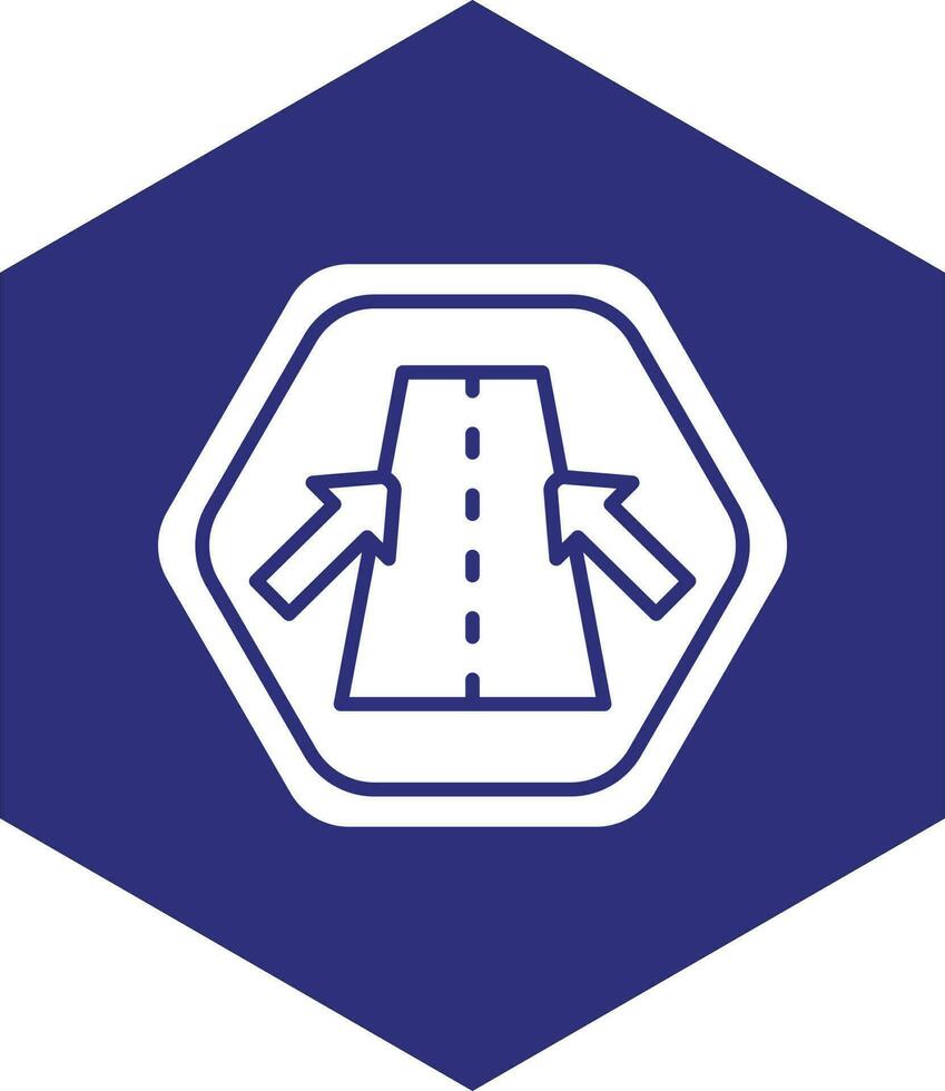 Keep In Lane Vector Icon design