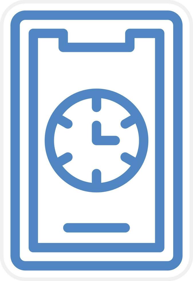 Mobile Clock Vector Icon Style