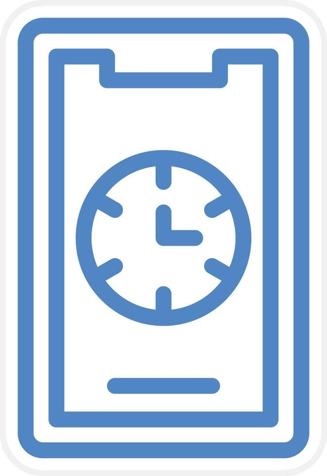 Mobile Clock Vector Icon Style