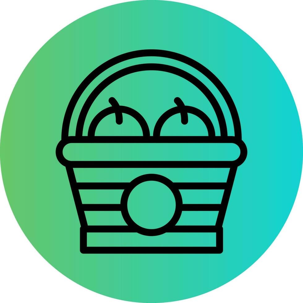 frutas cesta vector icono diseño