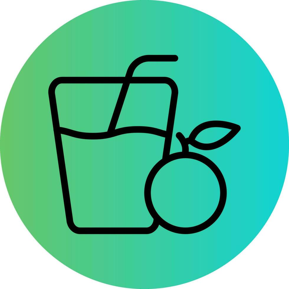 Orange Juice Vector Icon Design