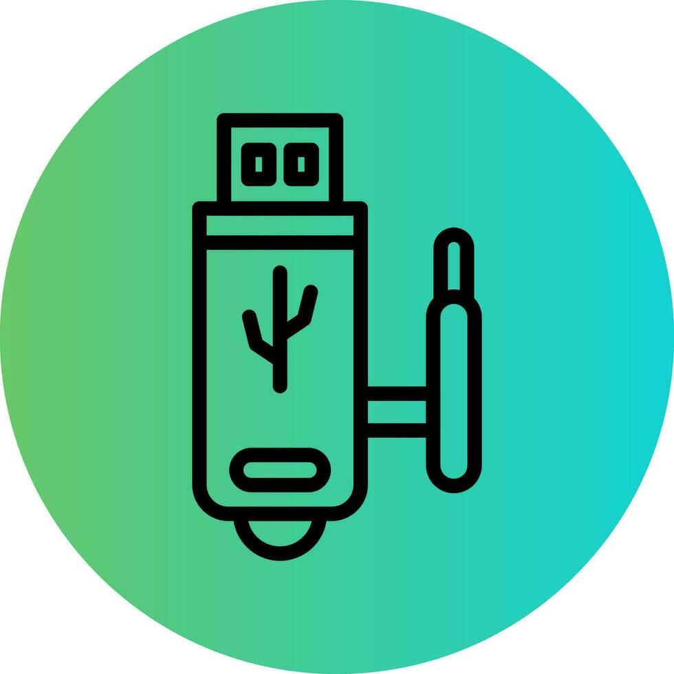 USB Wifi Vector Icon Design