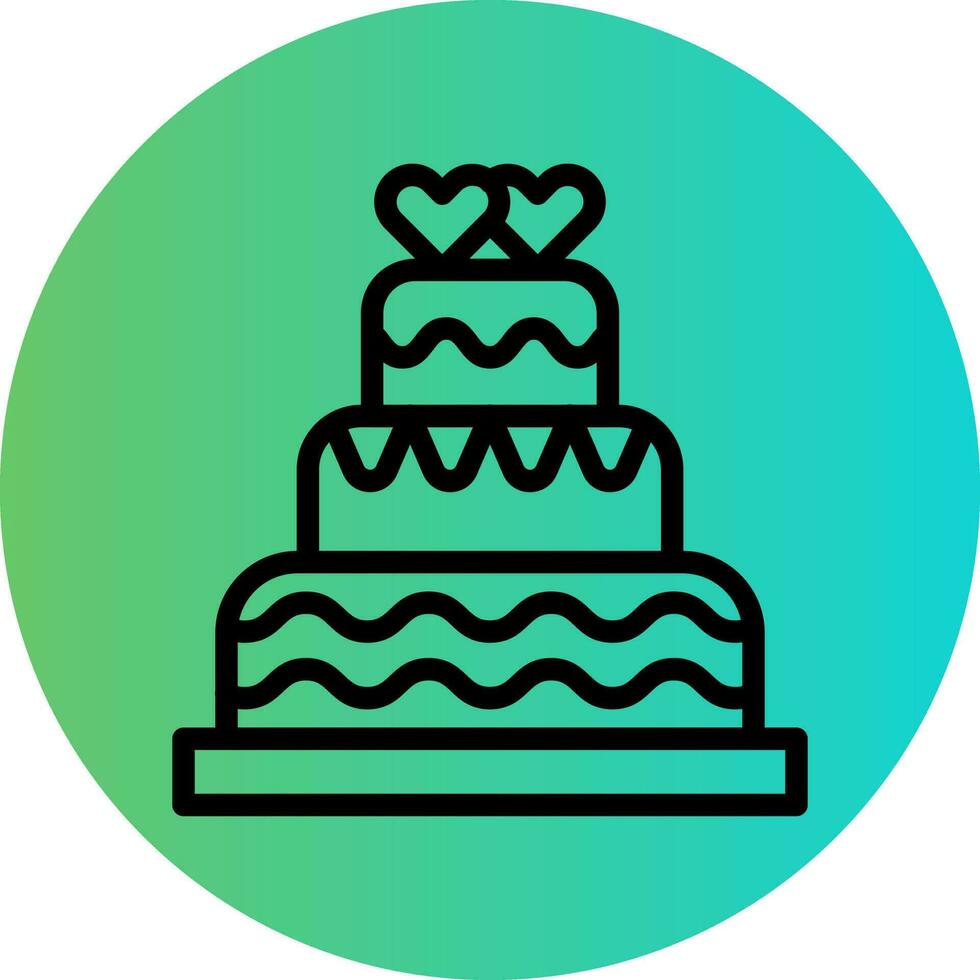 Wedding Cake Vector Icon Design