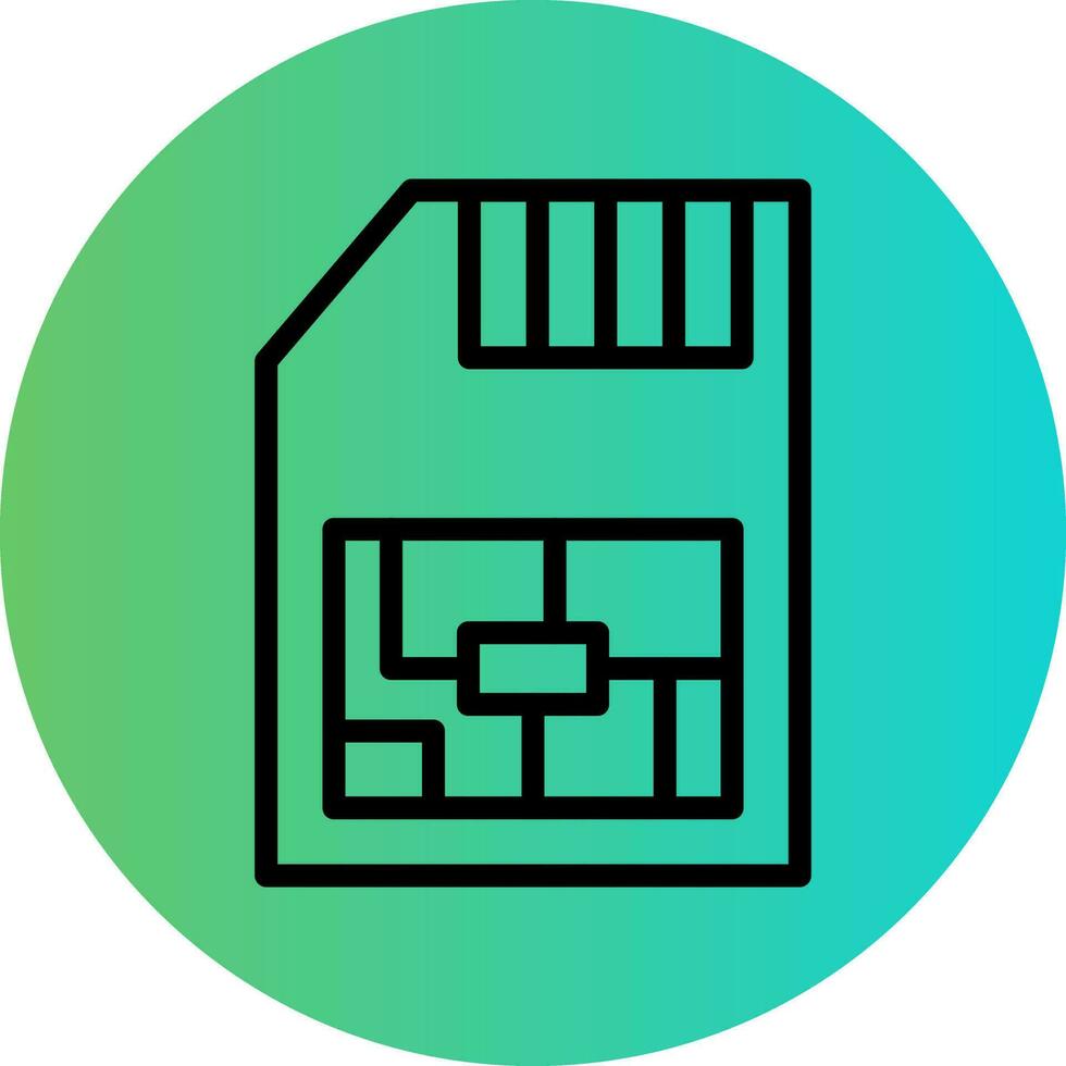 Sim Card Vector Icon Design