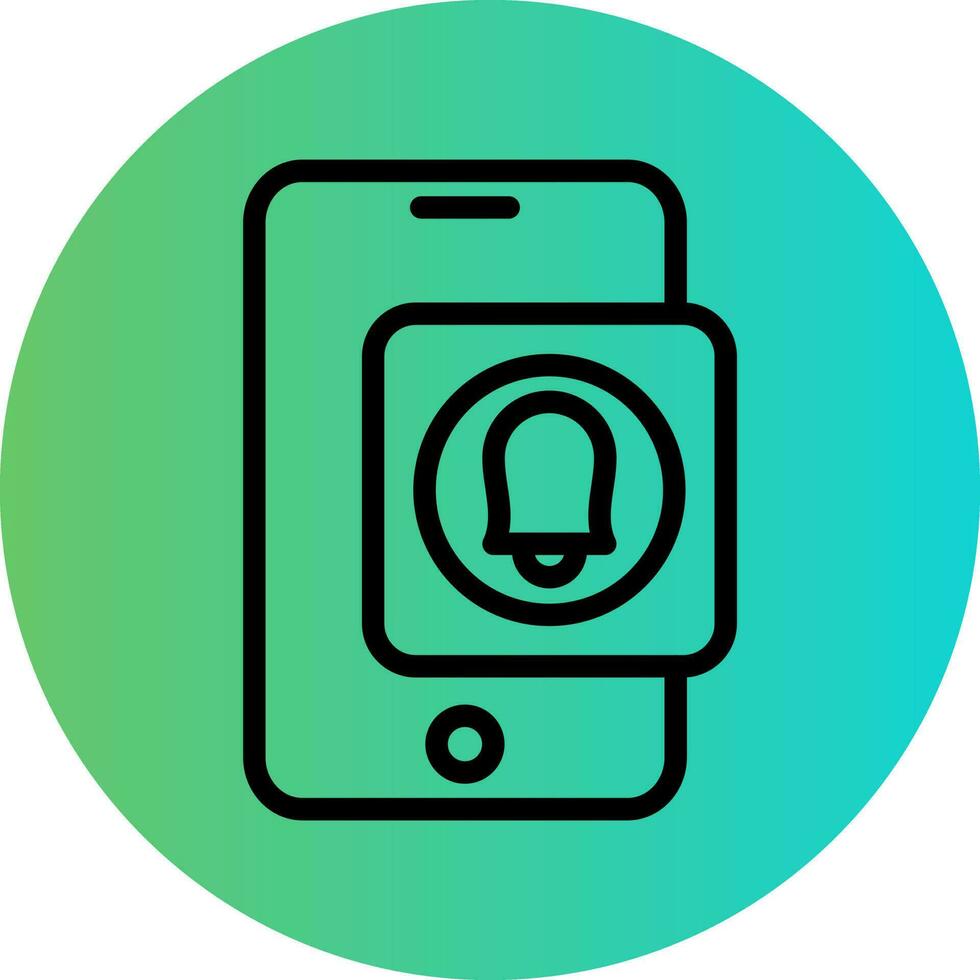 Smartphone Alarm Vector Icon Design