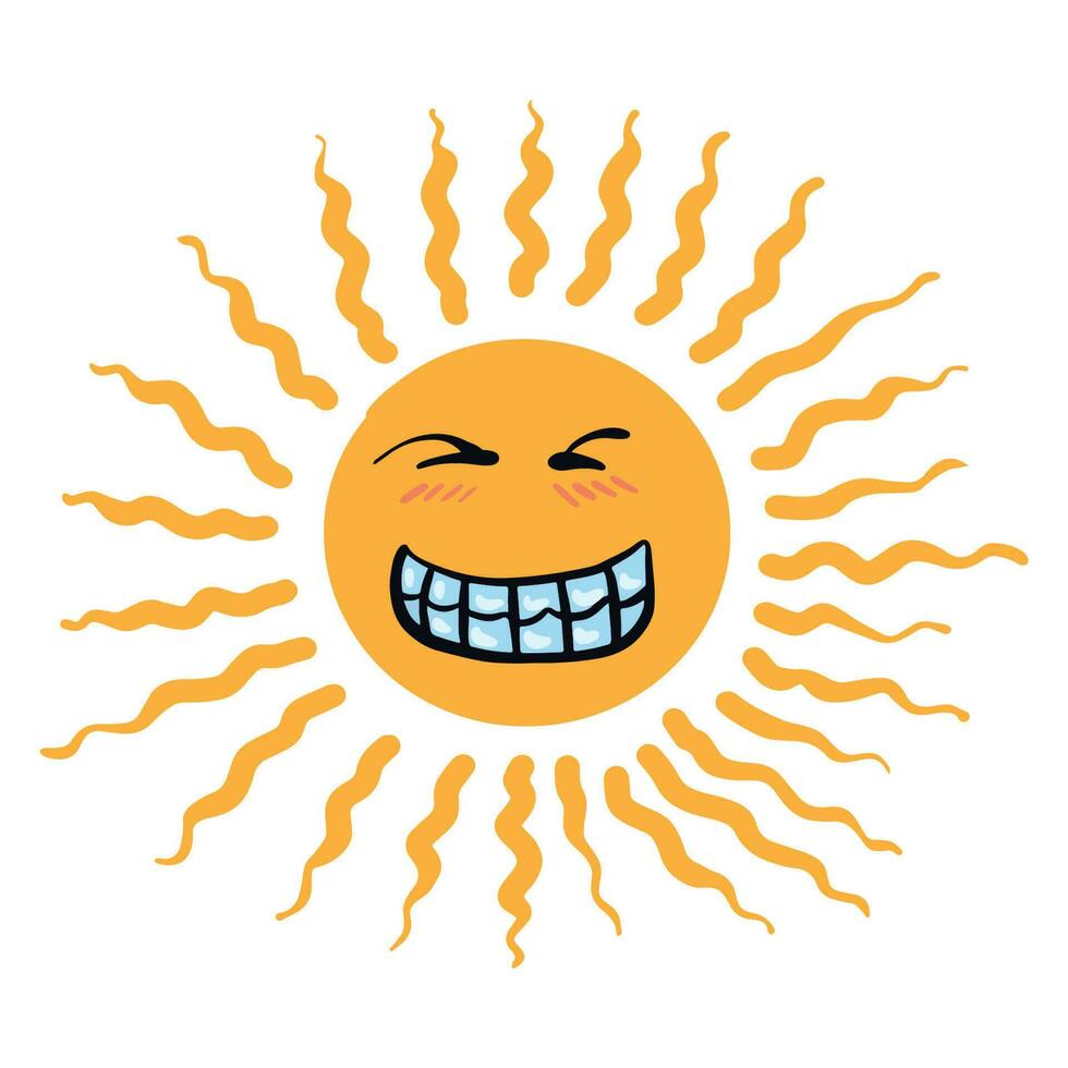 Happy Cute Sun ,good for graphic design resources, posters, prints, stickers, pamflets, banners, decoration, and more vector