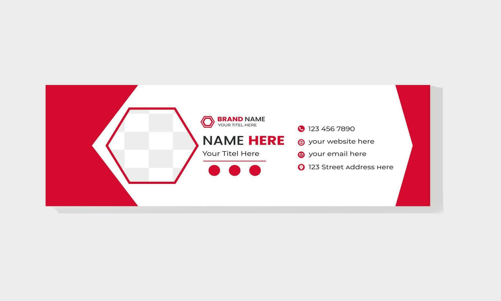 Email footer and personal social media cover Design 23345538 Vector Art