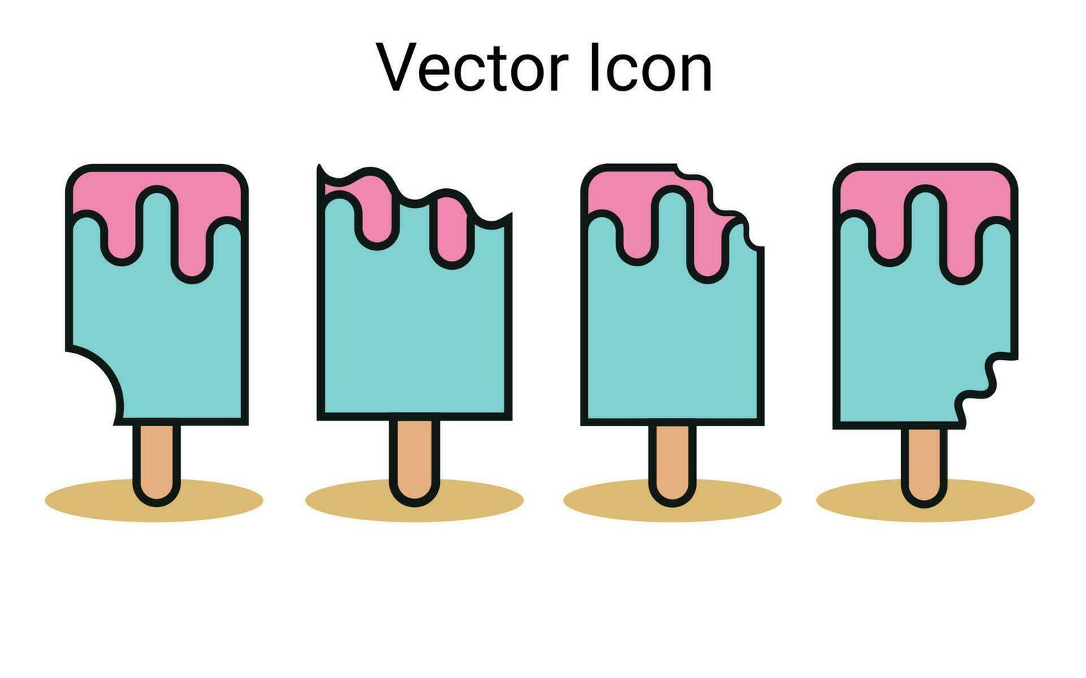Ice cream outline icon. linear style sign for mobile concept and web design. Popsicle simple line vector icon. Symbol, logo illustration. Pixel perfect vector graphics