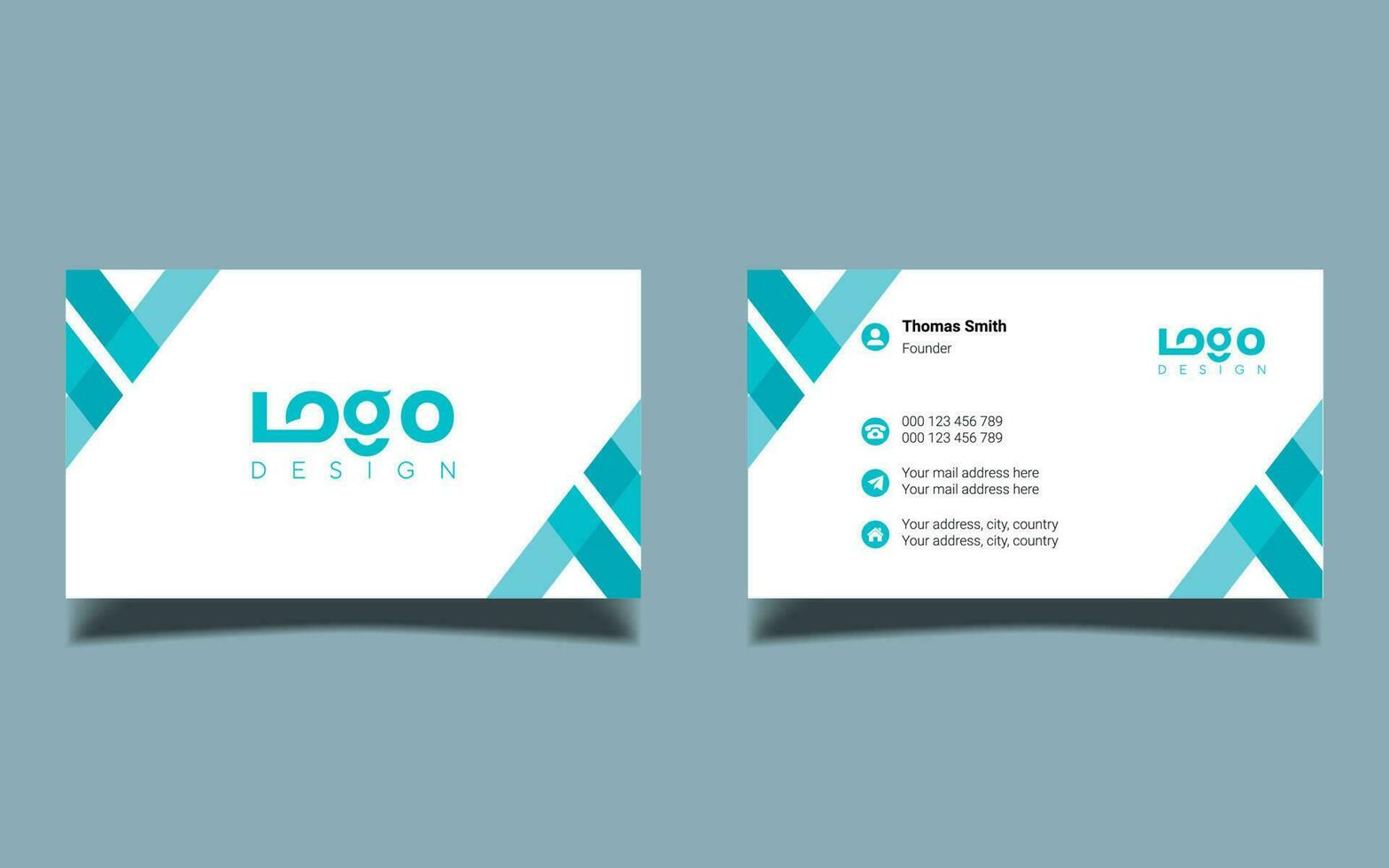 diseño de tarjeta de visita simple y moderno vector