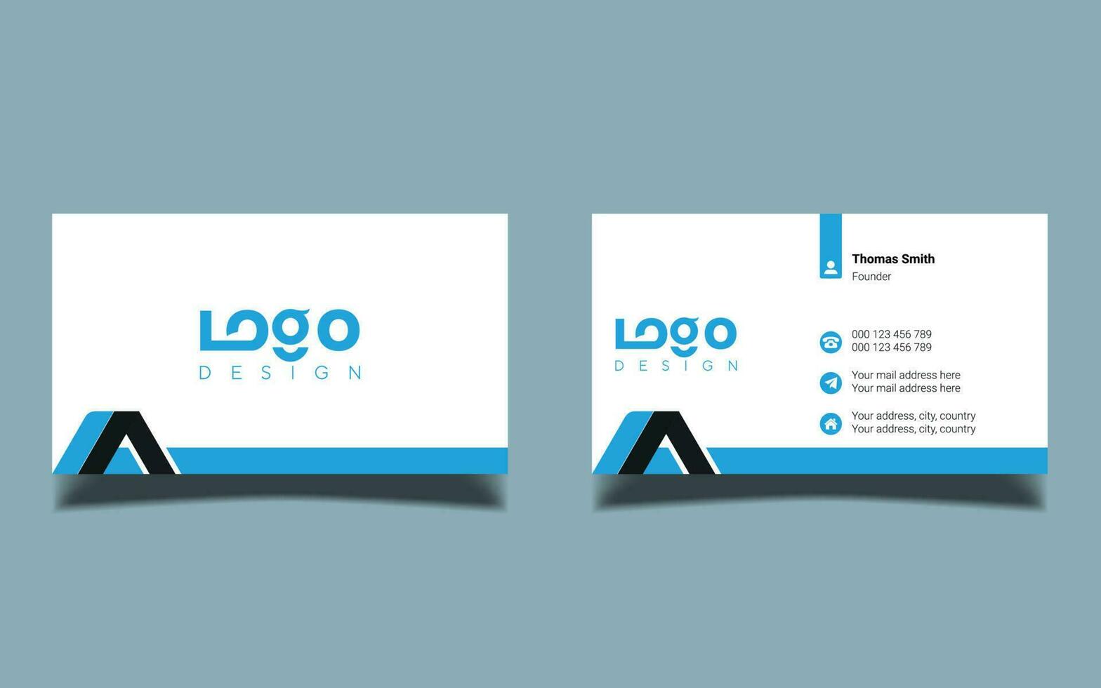diseño de tarjeta de visita simple y moderno vector