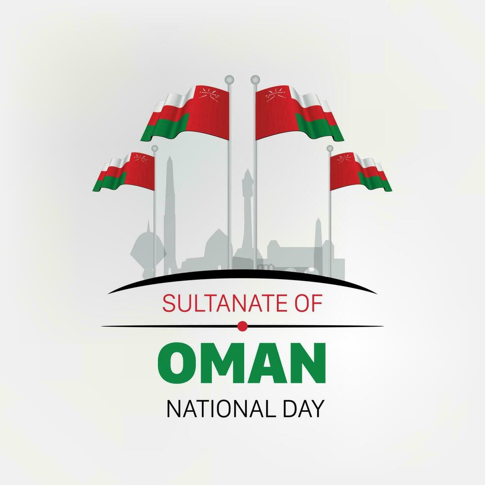 Vector Illustration of Oman National Day Celebration The Sultanate of Oman Happy National Day November 18th