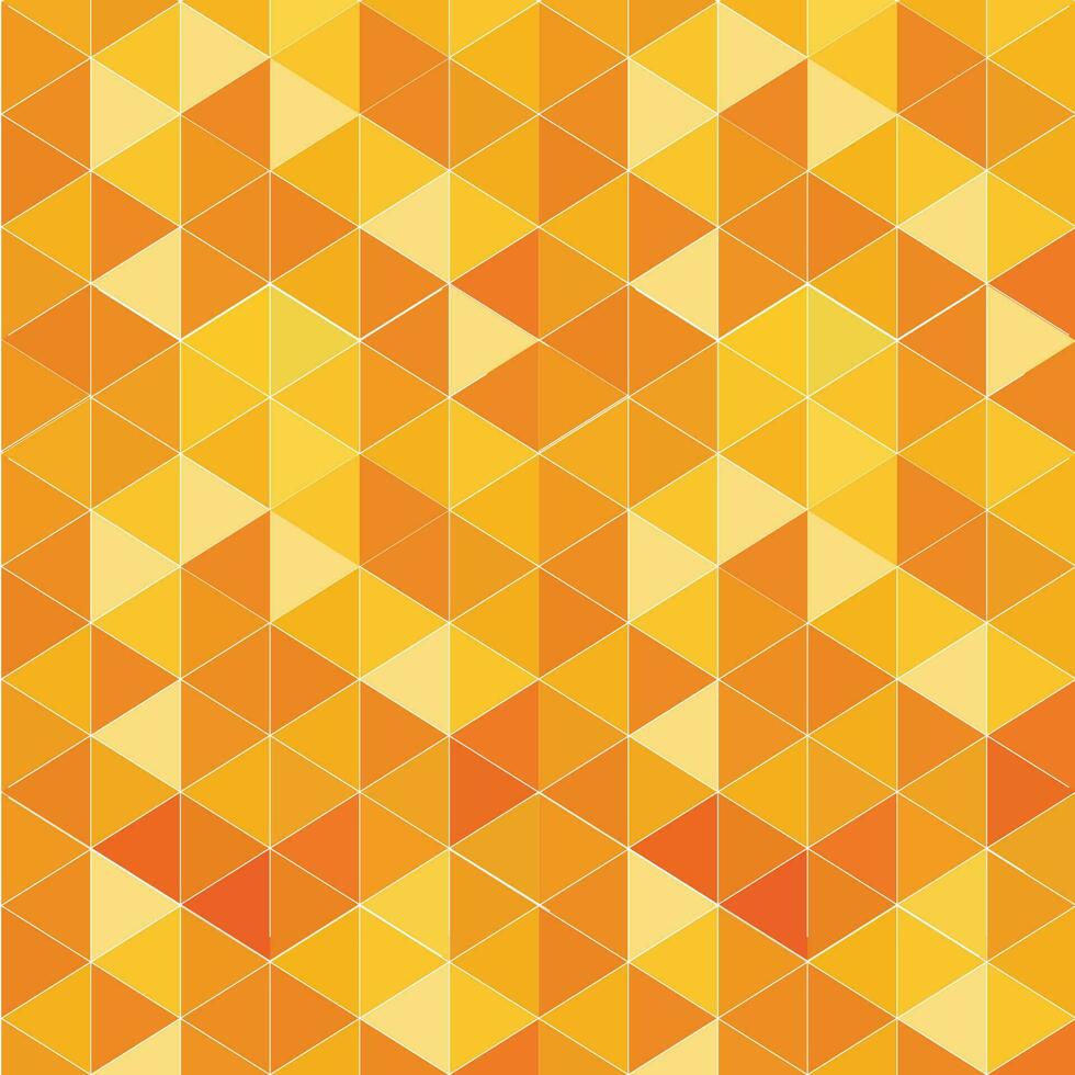 Geometric retro orange background with triangular polygons. Abstract decoration design. Vector shape illustration.