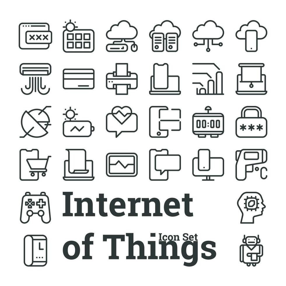 Smart Connectivity  Internet of Things Icons vector