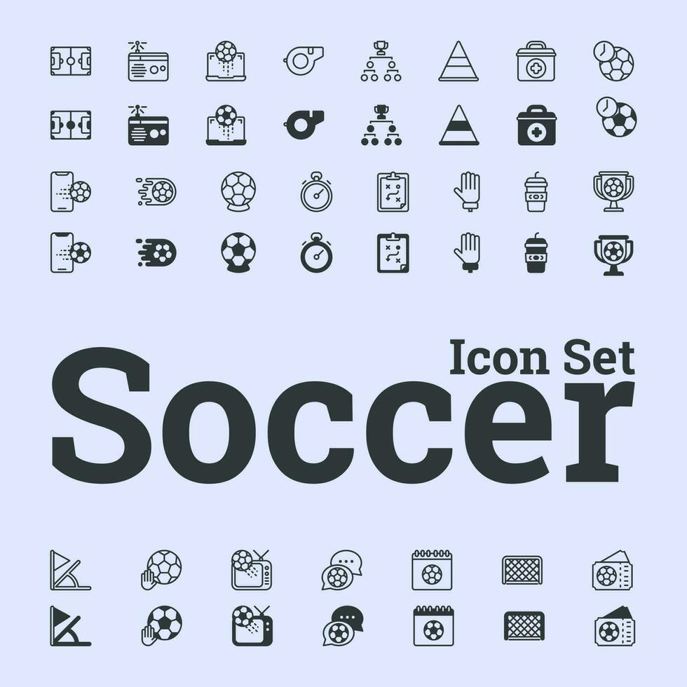 Football Fever  Icon Set for Fans vector