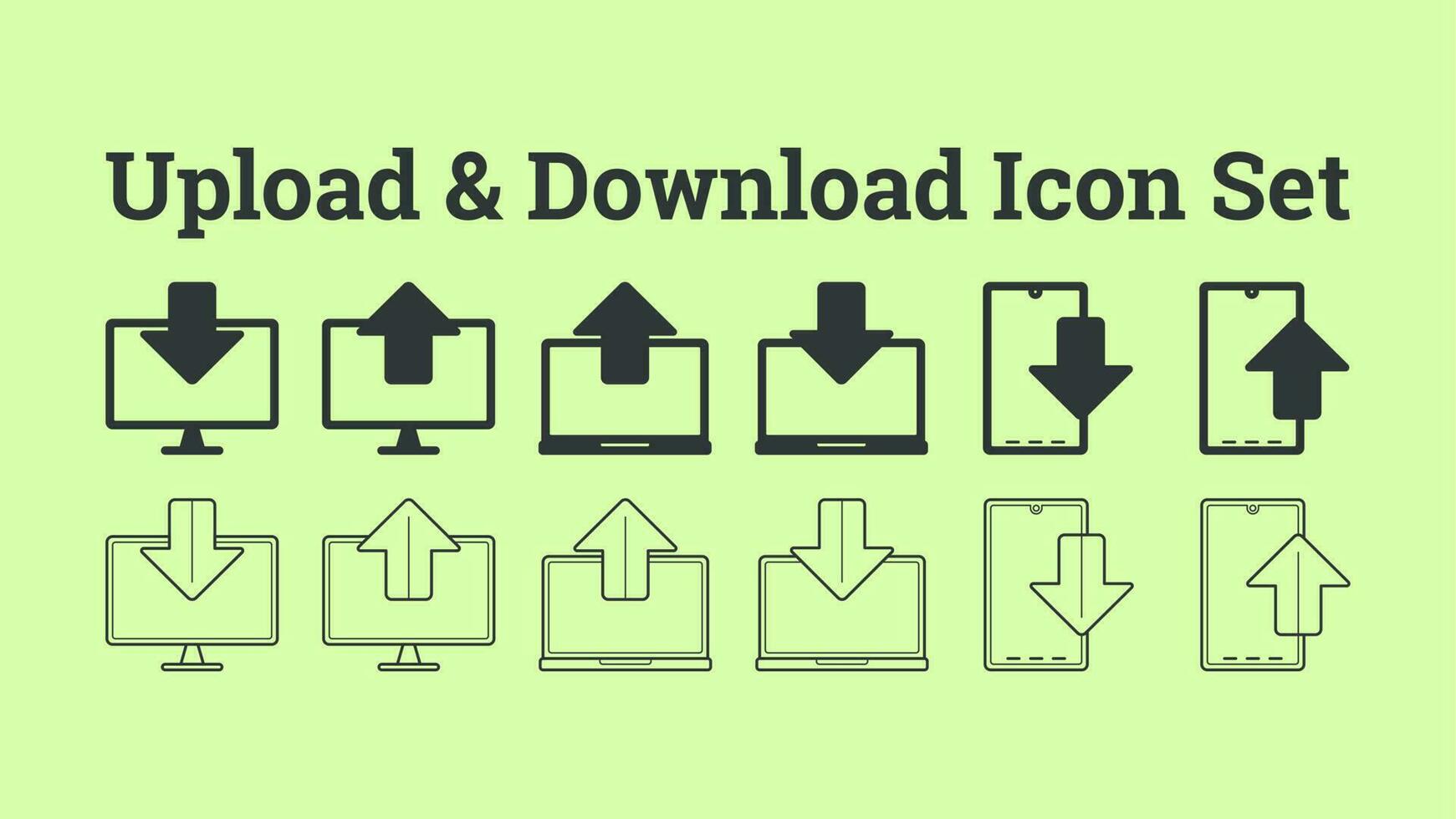 Seamless File Transfer  Icon Set vector